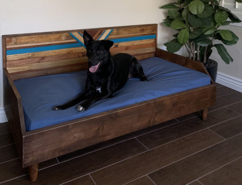 Spoil you pooch with a custom bed by Local woodworking artist Monica Robles