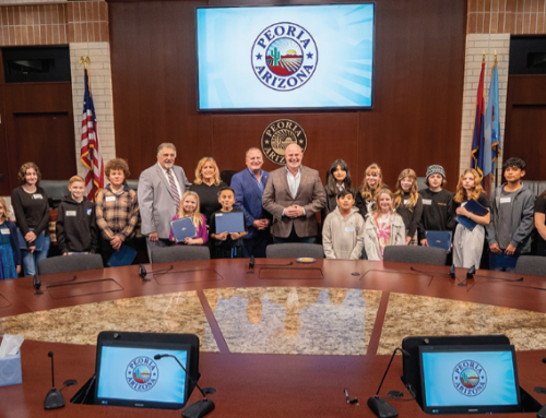 City of Peoria Celebrates Young Artists Showcase: Peoria students recognized for their artistic creations at council meeting.