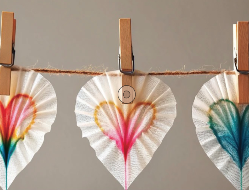 Creating Colorful Heart Art with Chromatography